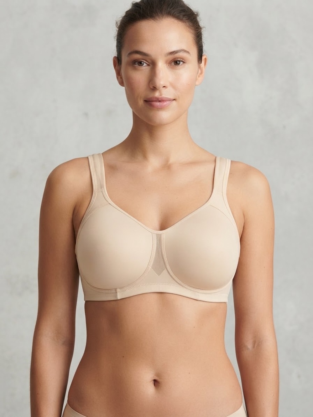 Vanity Fair 71500 Wirefree Sports Bra Beige Size 40DD Full Coverage